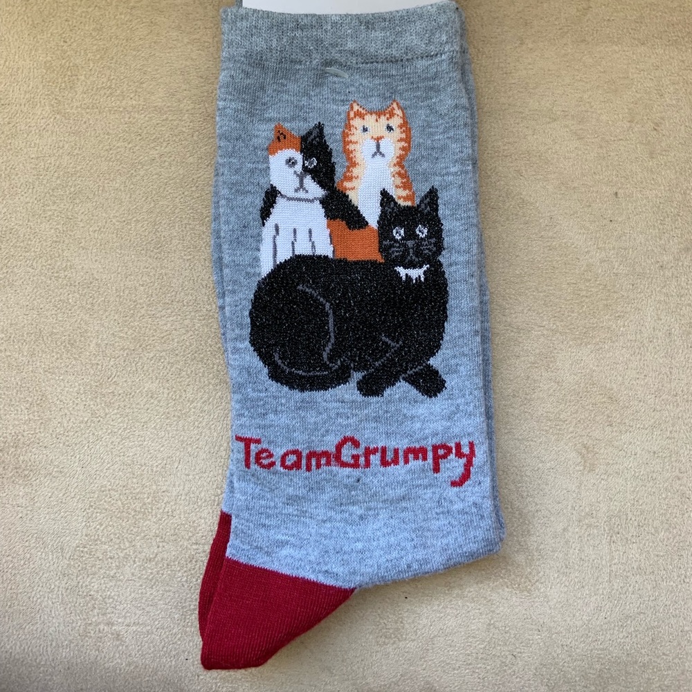 ‼️BRAND NEW‼️ legale “team grumpy” cat socks